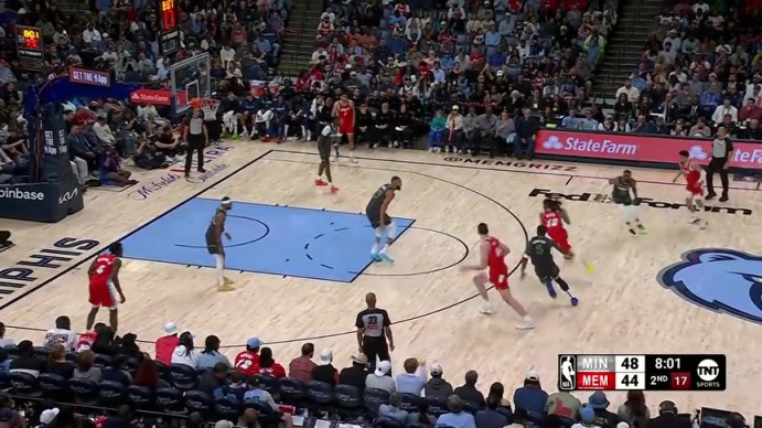 神仙好腰！莫兰特对抗戈贝尔高难滞空挑篮，随后又端起新武器